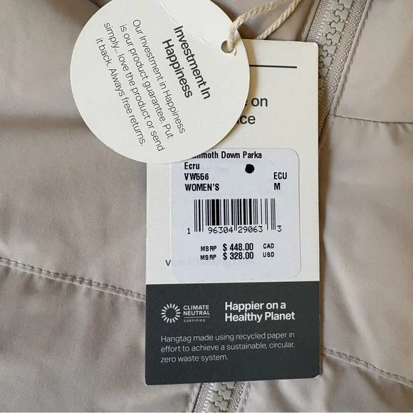 Vuori Mammoth Down Parka in Ecru - Picture 7 of 10